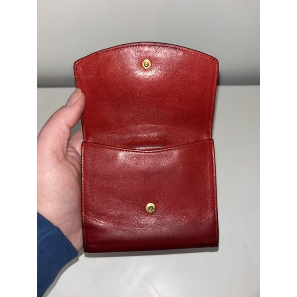 CHANEL Vintage Authentic Leather Timeless CC Wallet Red Flap Snap Closure - Picture 4 of 16